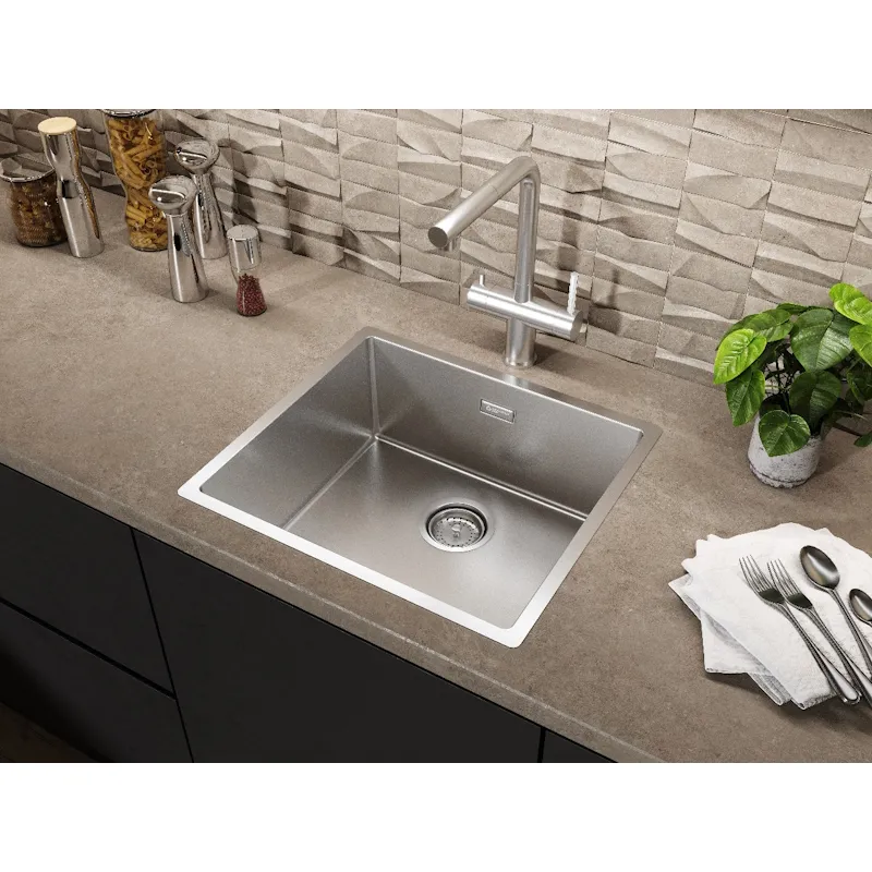 Кухонная мойка Grandex Aqua Optima 501086, сатин