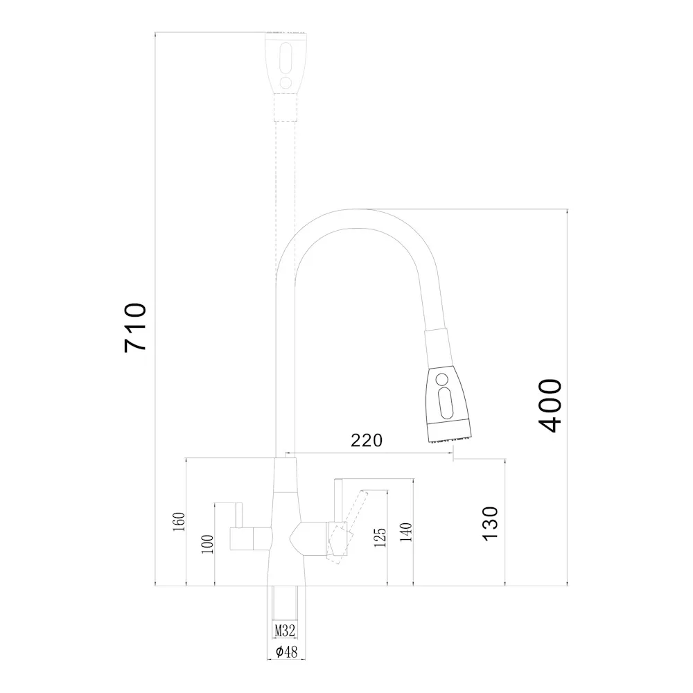 Смеситель для кухонной мойки под фильтр питьевой воды Fmark FS1062-H01-2