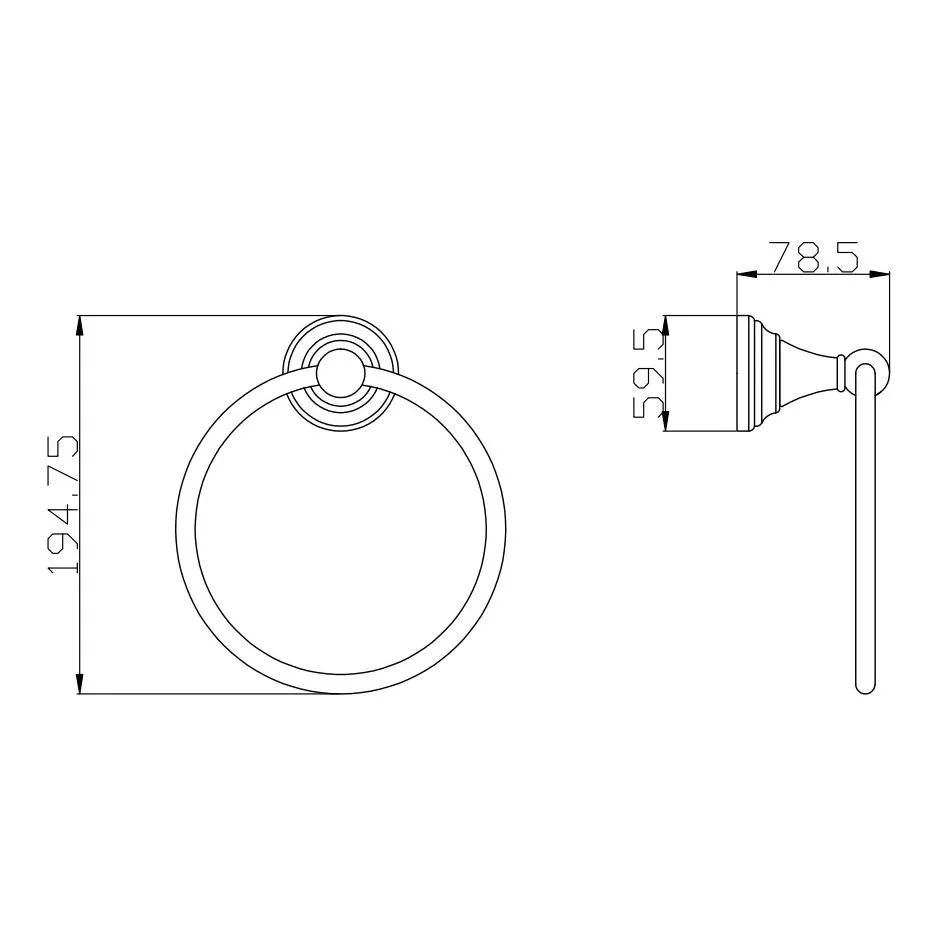 Кольцо для полотенец Rav Slezak MORAVA MKA0104SM, бронза