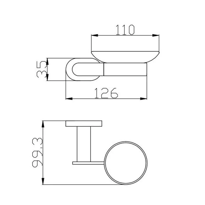Мыльница Rav Slezak YUKON YUA0300CMATZ, черный/золото