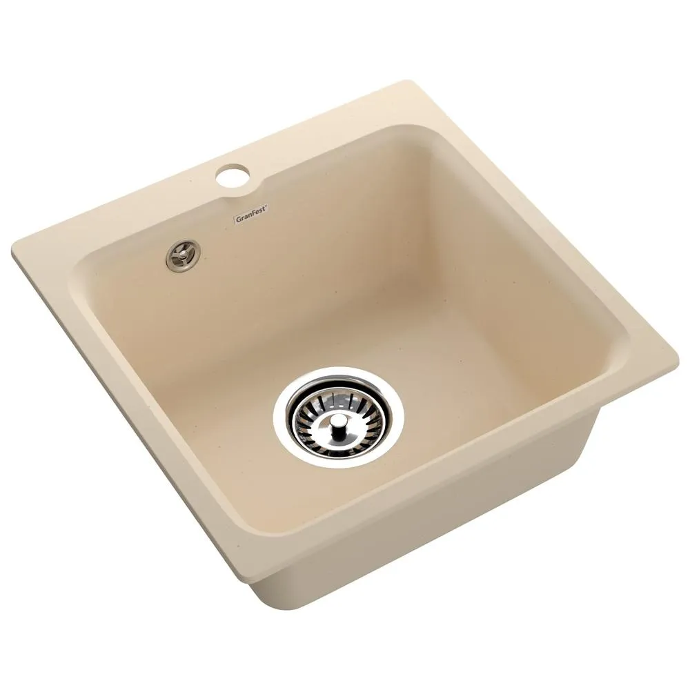 Кухонная мойка GranFest SMART 430, бежевый