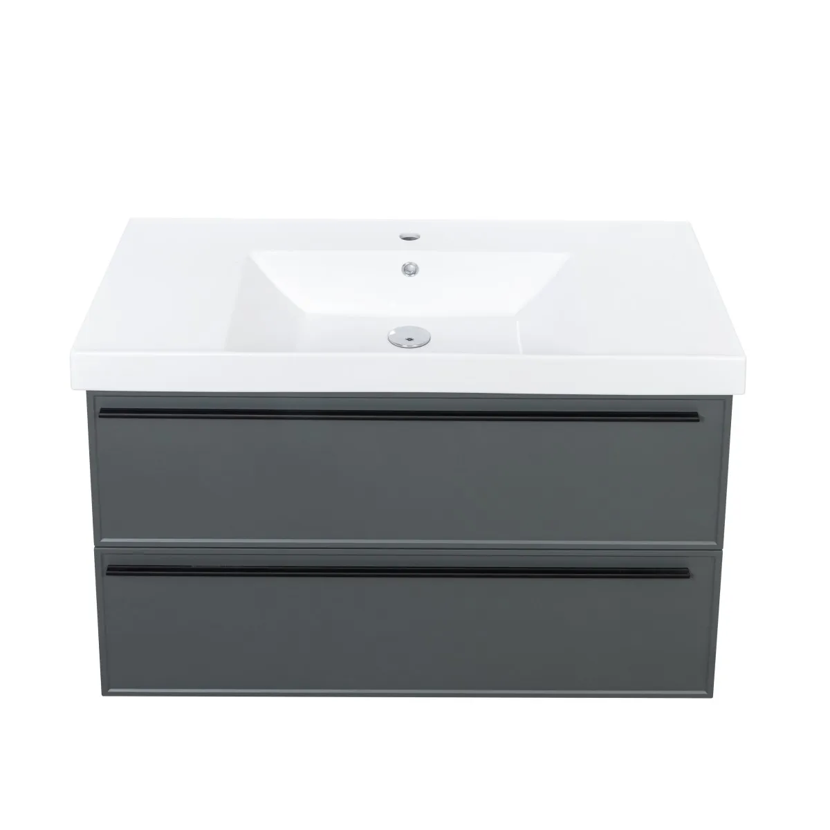 Тумба под раковину подвесная La Fenice Elba TWIN FNC-01-ELB-G-100-2, серо-зеленая