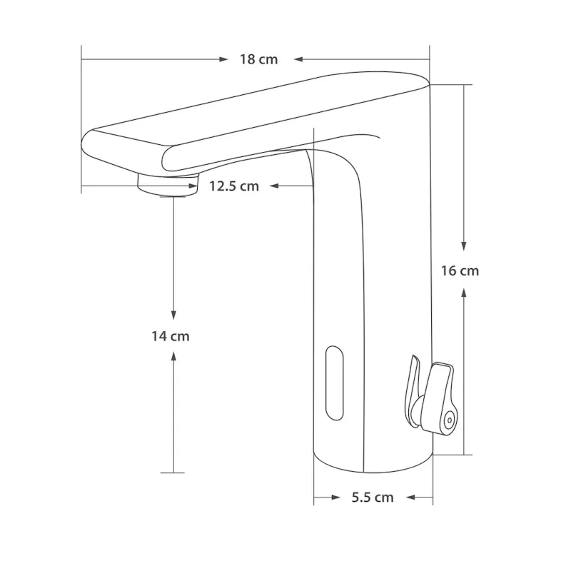 Смеситель для раковины сенсорный Esko SNR26D, хром