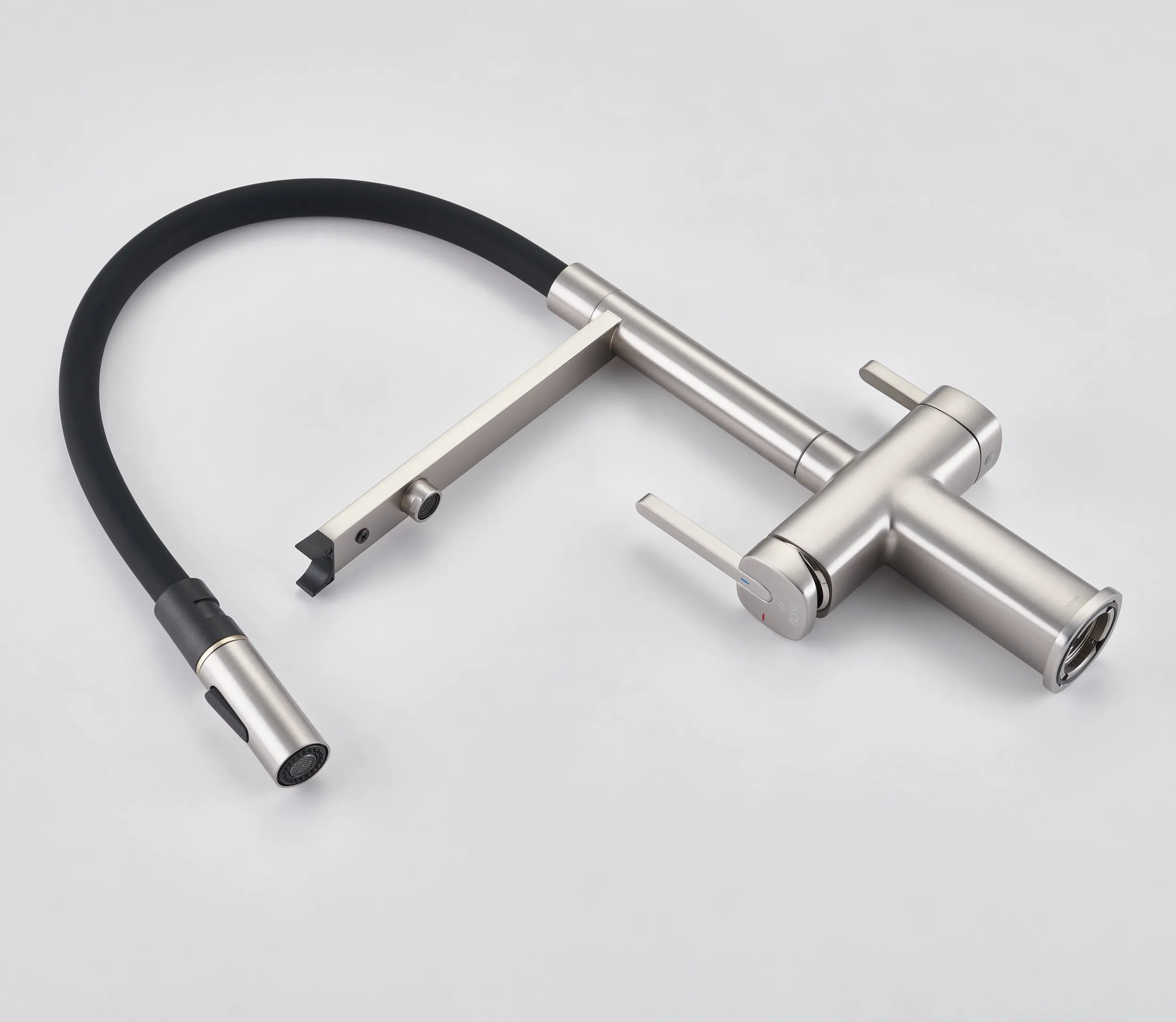 Смеситель для кухни с подключением фильтра для воды Rose R358L, сатин