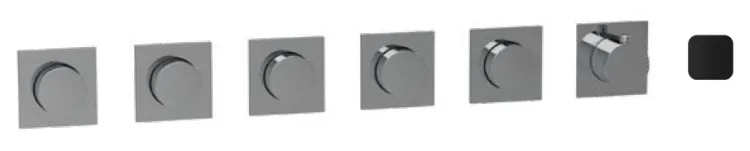 Смеситель для душа Almar Water Control Modular, на 5 потребителей, черный матовый (E180491.MB)