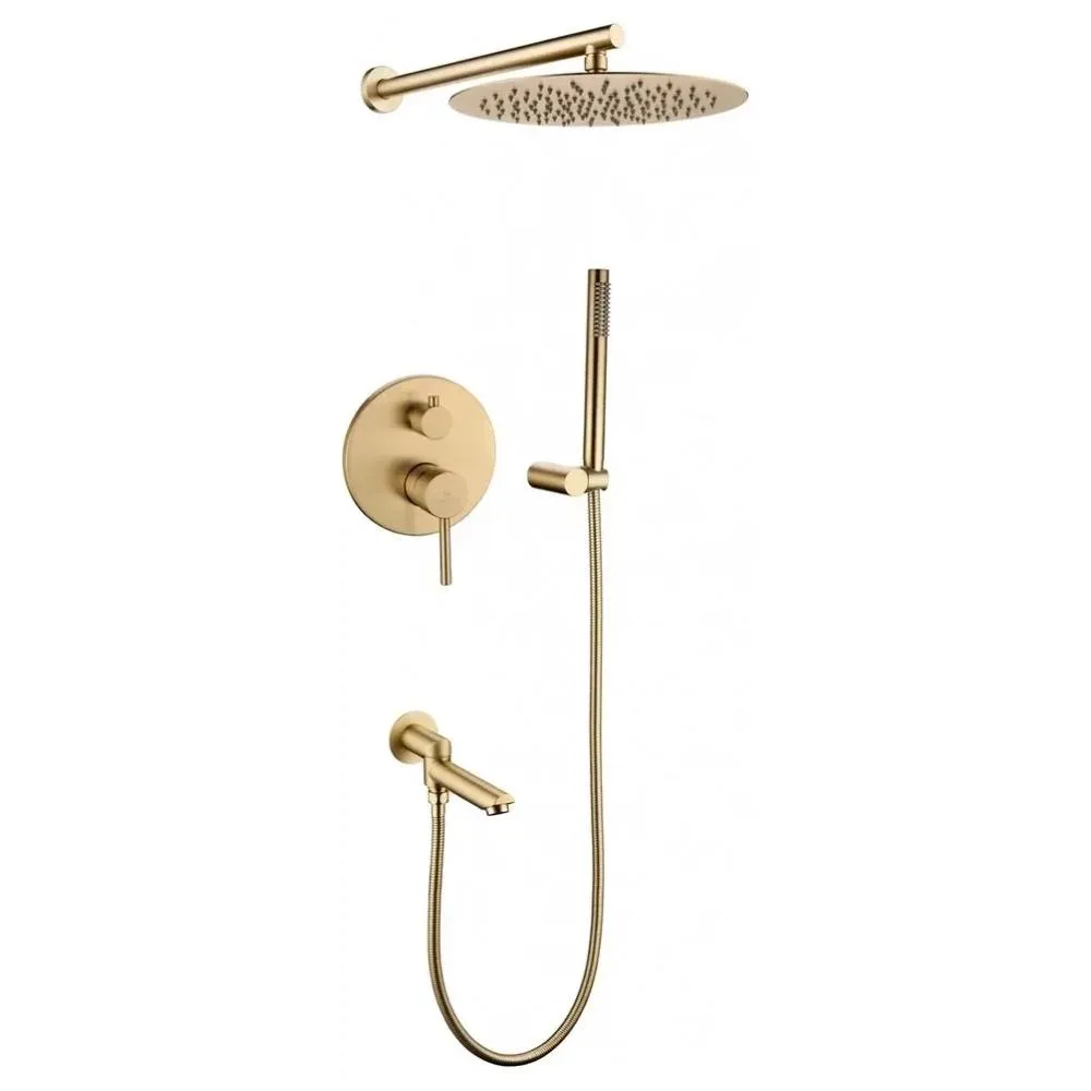 Душевая система встраиваемая Grocenberg GB5099MG-1, матовое золото