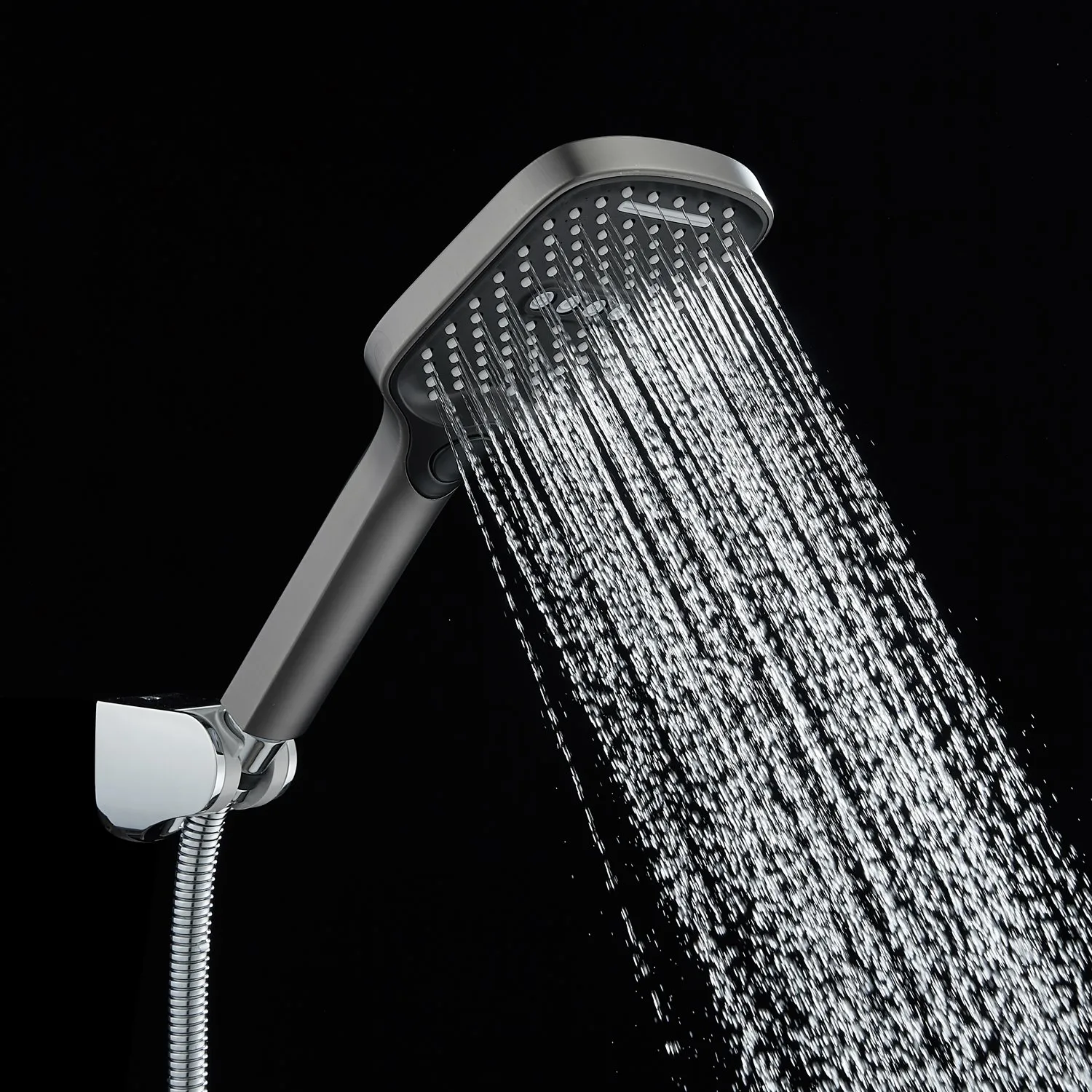 Смеситель на борт ванны Shevanik S4112T, оружейная сталь