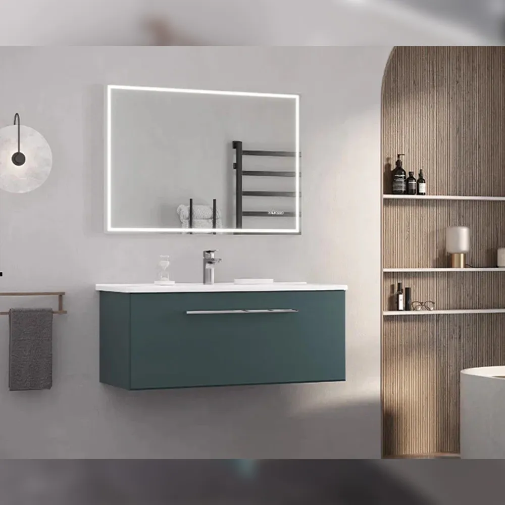 Тумба с раковиной подвесная Velvex Posse tp.POS.OSK.105.1Y верде, 105 см