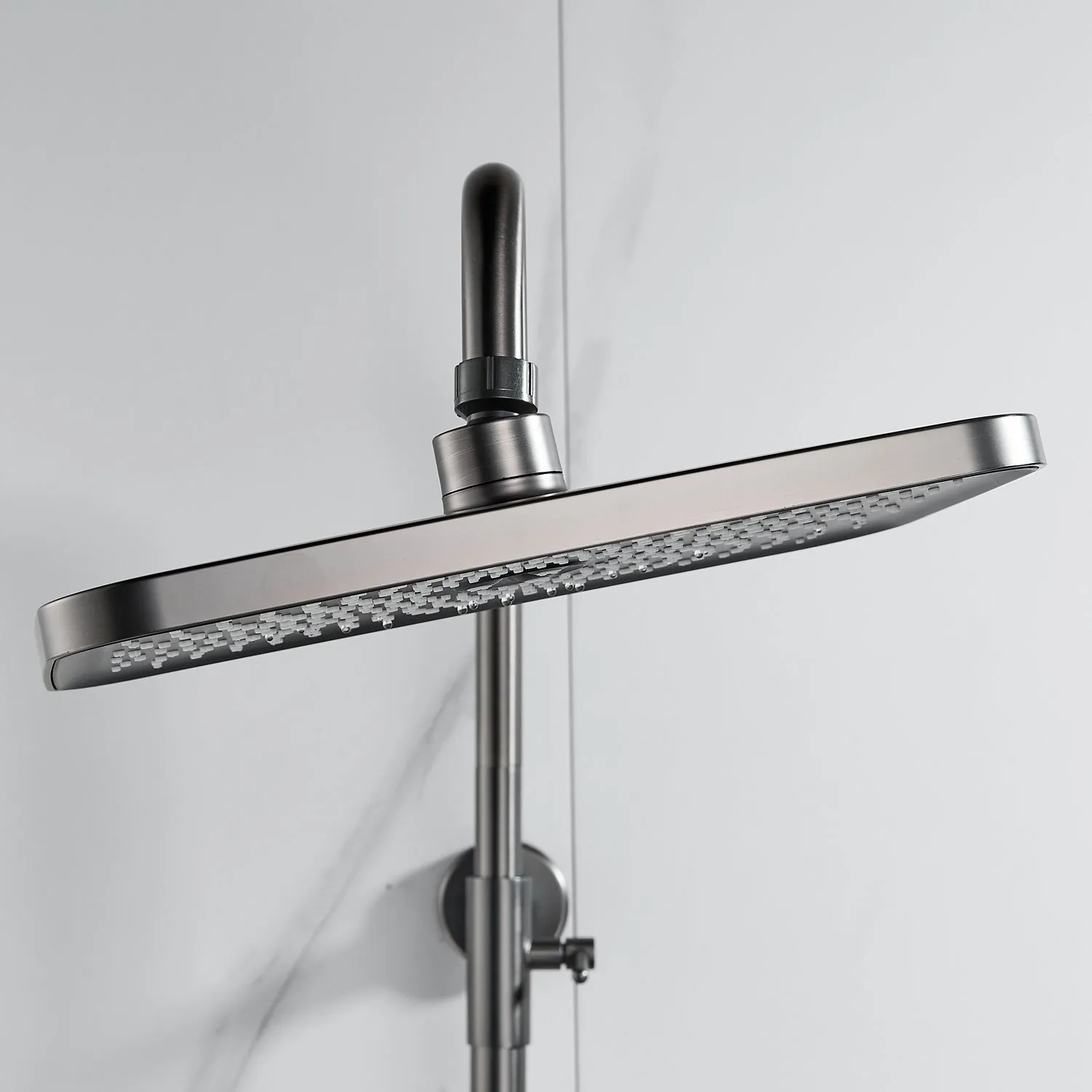 Душевая система Shevanik S9636T, оружейная сталь