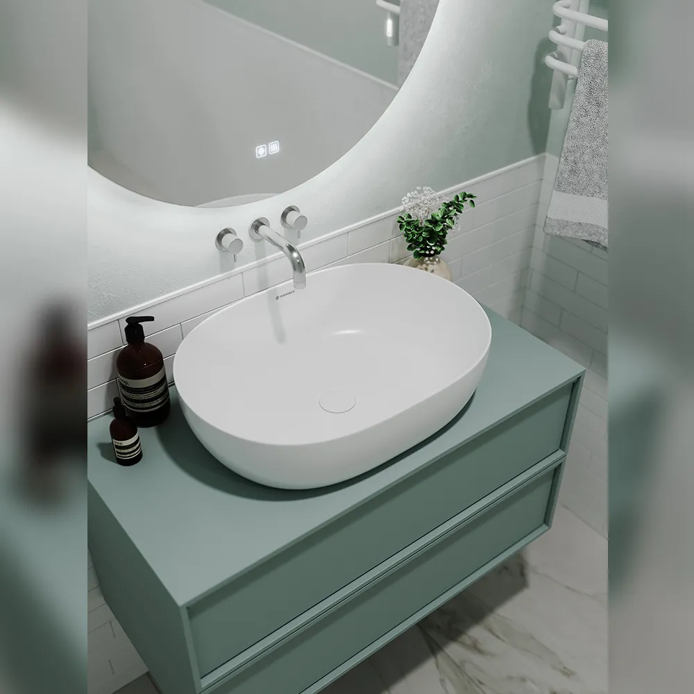 Раковина чаша Terminus Прато 03RN60x41x14W, белый