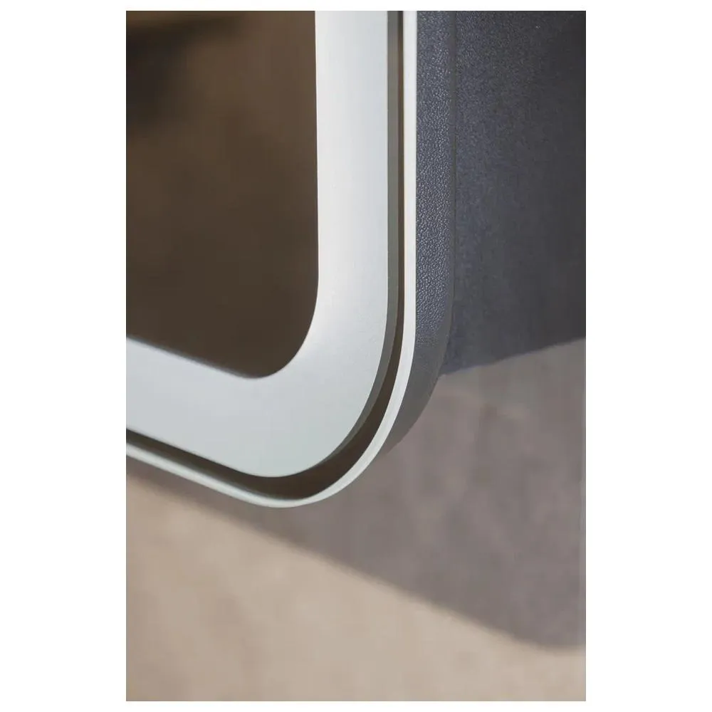 Зеркало-шкаф Silver Mirrors Фиджи BLACK 60 - 4.2 левый (часы, ТХ, сенсорный выключатель)