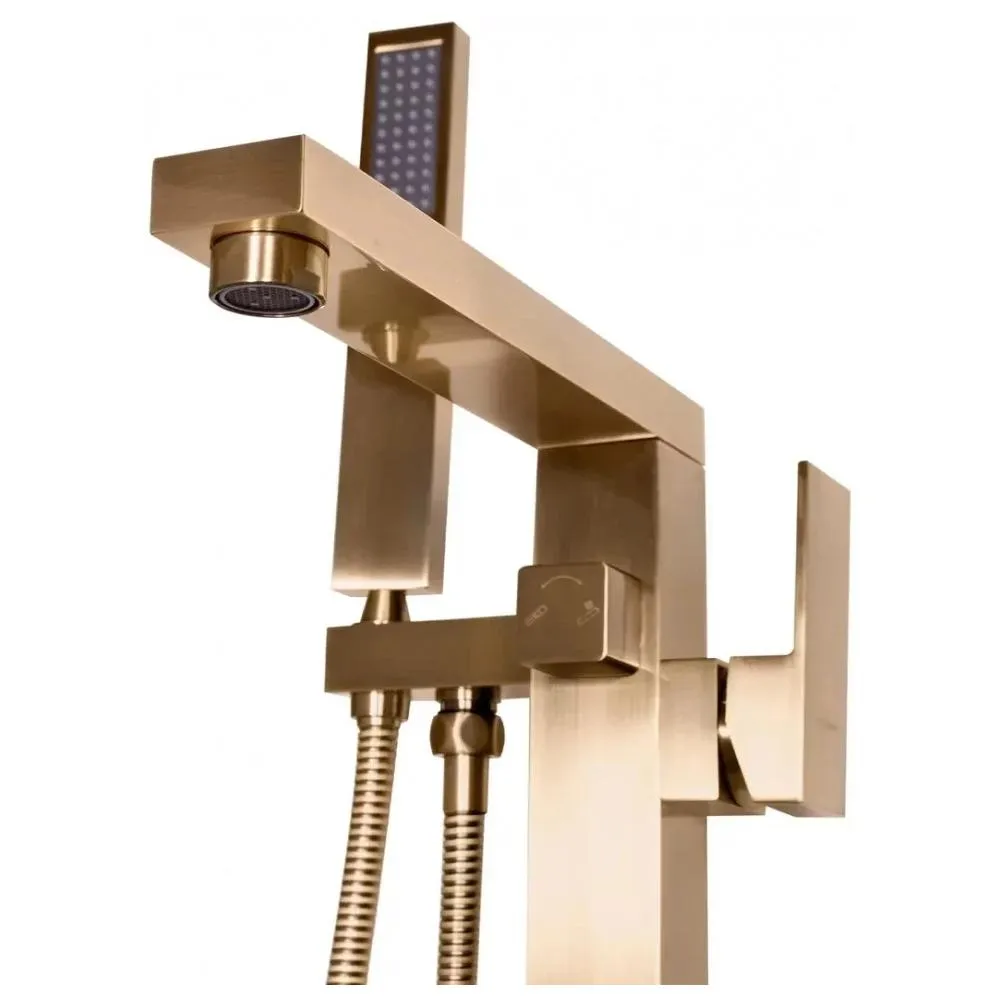 Смеситель напольный для ванны Groсenberg GB800BR, бронза