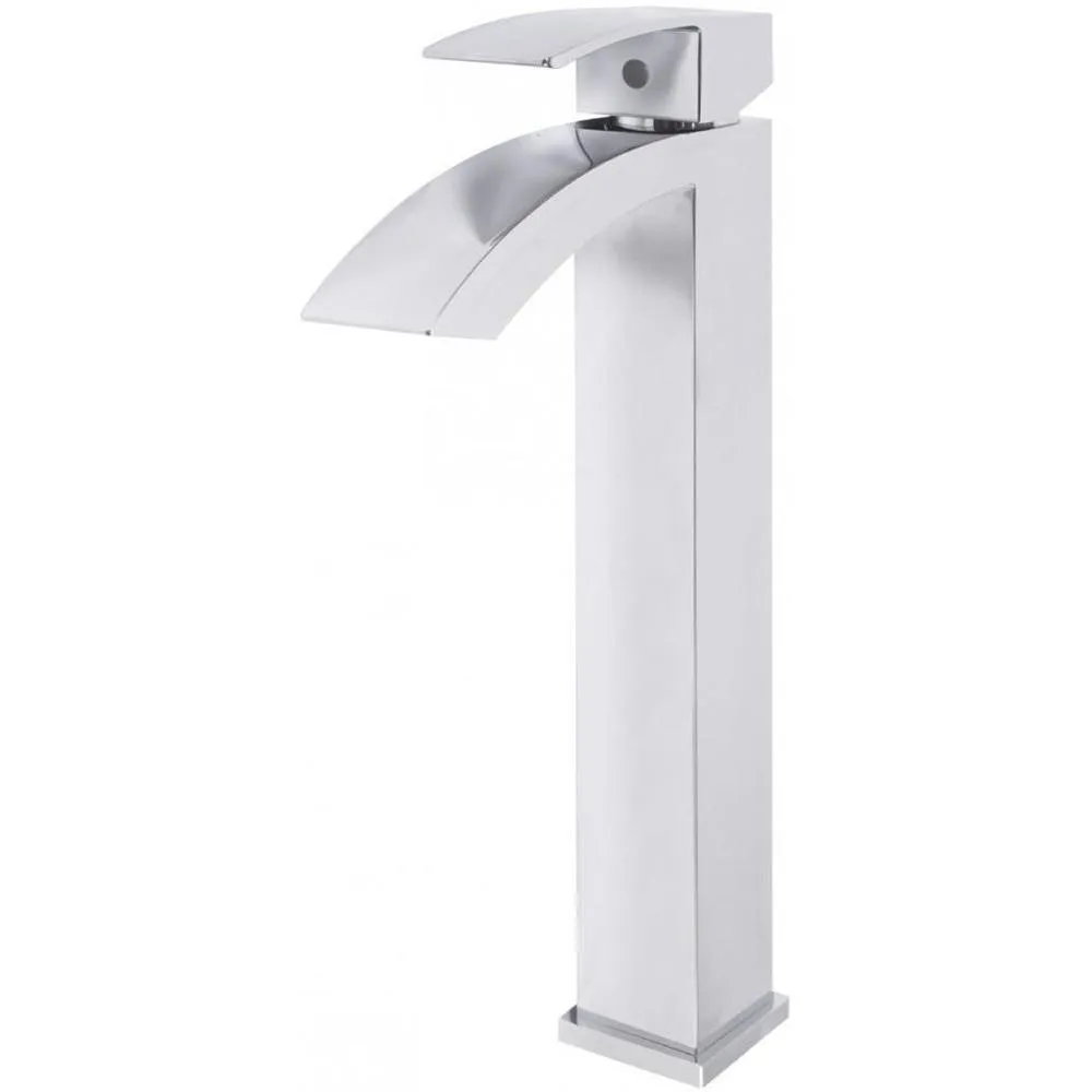 Смеситель для раковины высокий Hansberge H2077C, хром