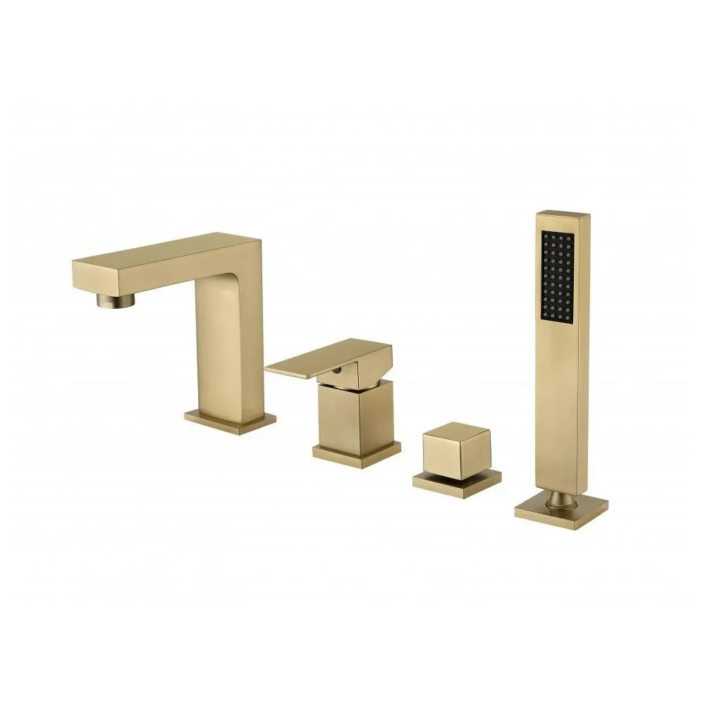 Смеситель на борт ванны Groсenberg GB6008-1MG, матовое золото