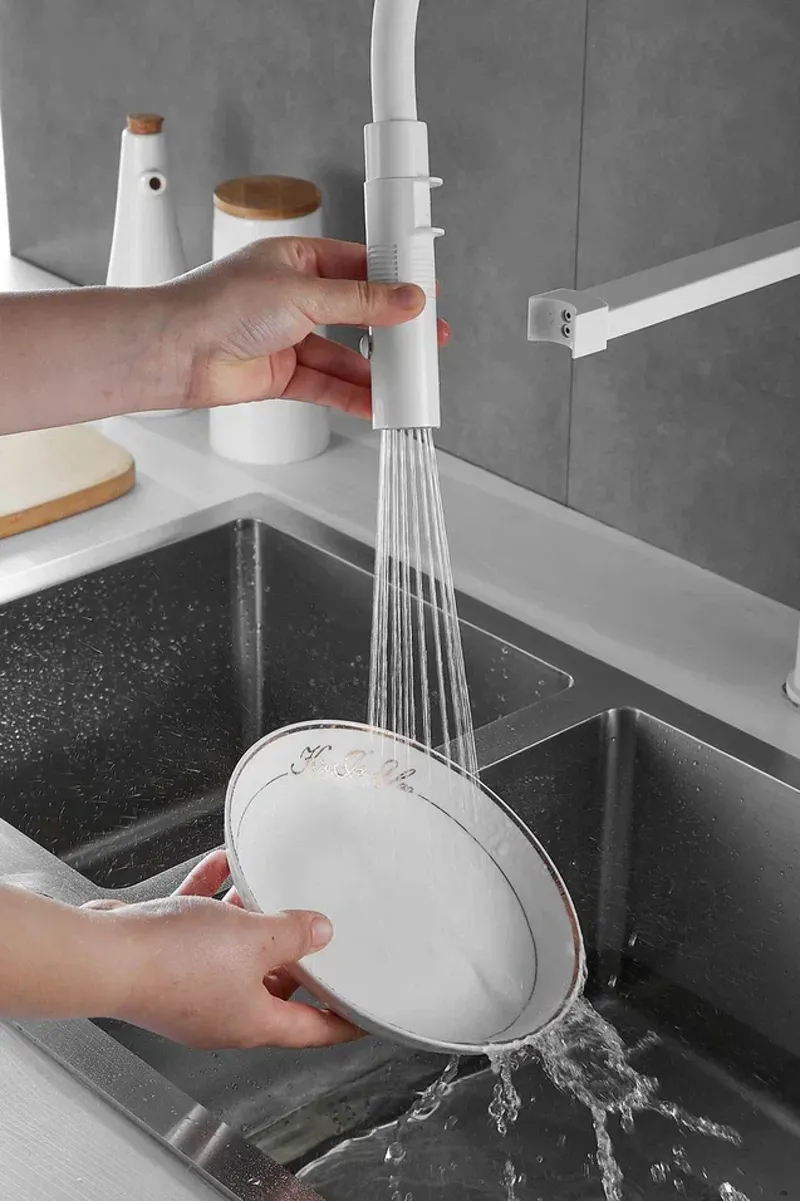 Смеситель для кухни Rose R133C, белый