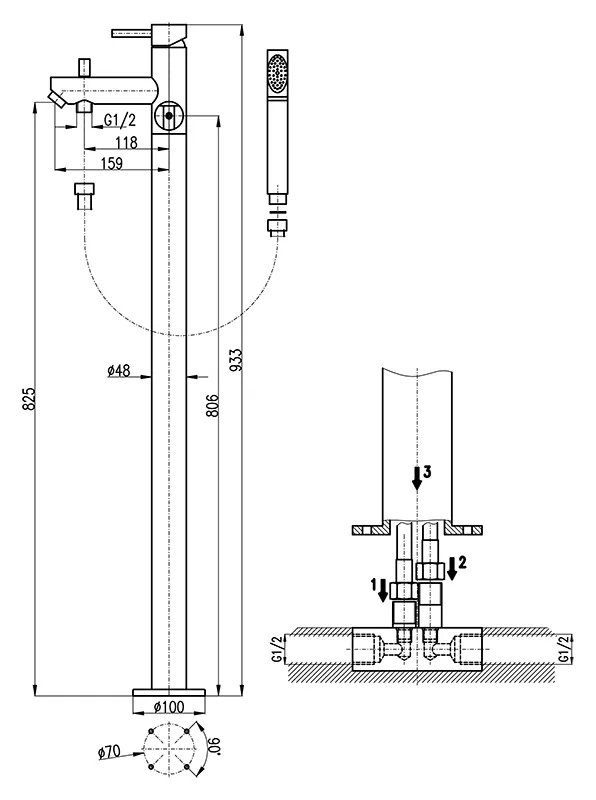 Смеситель для ванны Rav Slezak Seina SE949.5