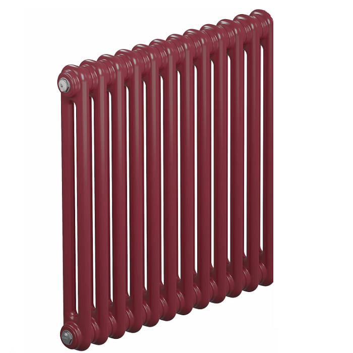 Трубчатый радиатор Rifar Tubog Ventil 2180/12 секций, с нижним подключением, цвет бордо