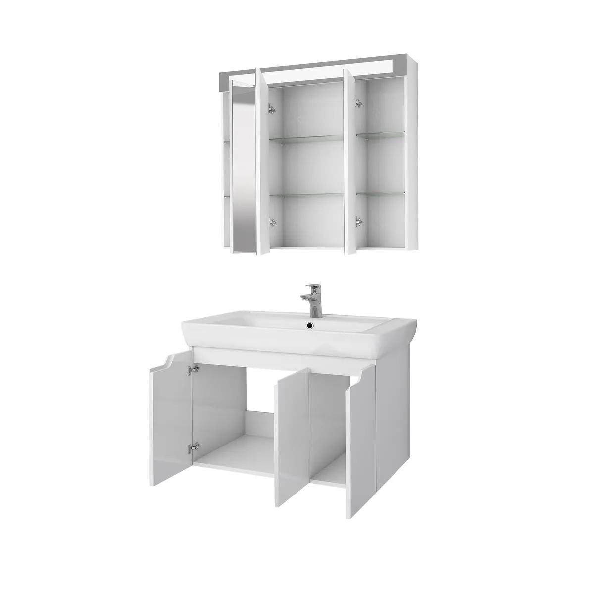 Тумба под раковину подвесная Dreja Q(D) 80 см, белый