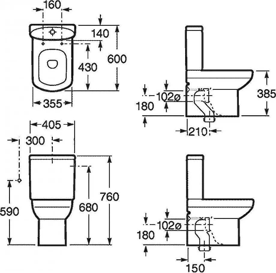 R.342518000 Сет Dama Senso Compacto чаша+бачок+крышка