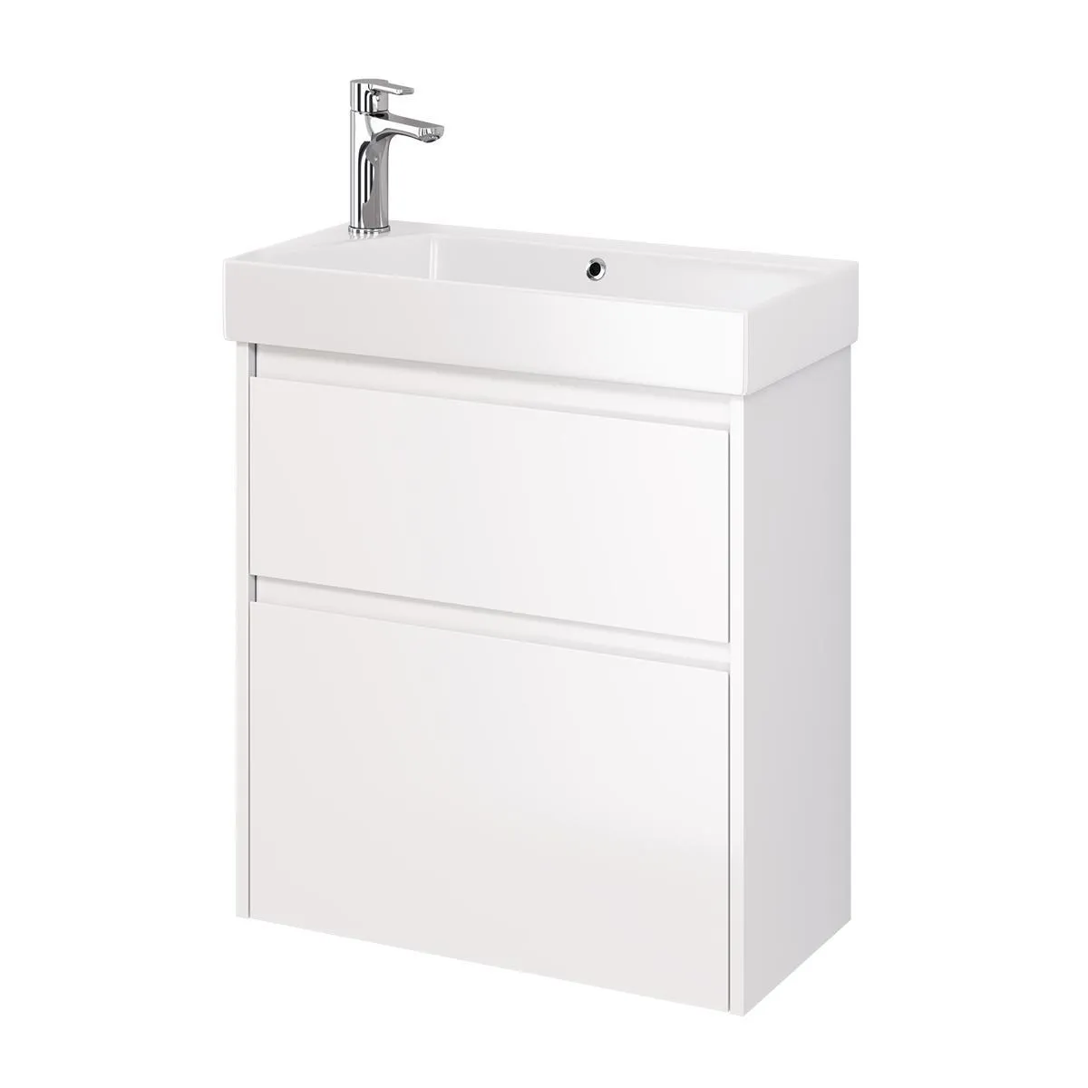 Тумба под раковину подвесная Dreja Slim 65 см, белый