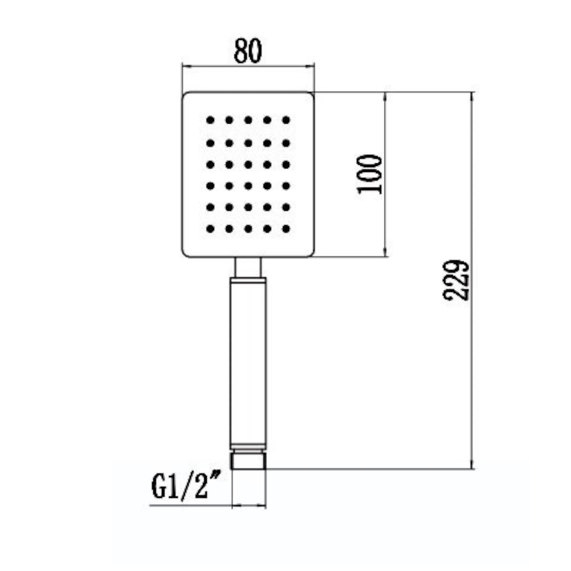 Лейка для ручного душа 1/2″ (1 режим) Savol S-FSP01L