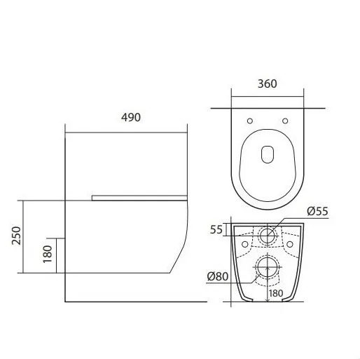 SET AQUATEK ЕВРОПА cmp013 (рама AQUATEK Standard INS-0000012, клавиша KDI-0000013, крепеж KKI-0000002+унитаз ЕВРОПА AQ1106-00 с тонким сиденьем sc)
