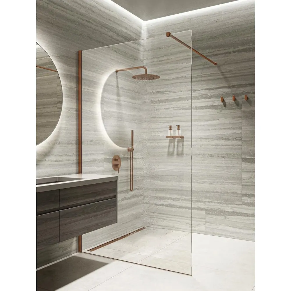 Душевая перегородка Knotlor WI120CG0RB 120х200, бронза