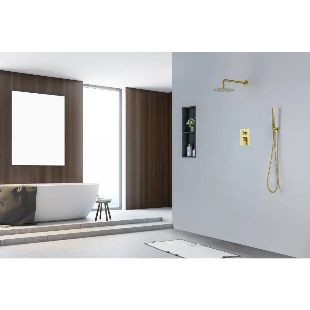 AQ1272BG ОБЕРОН Set 3 в 1 душевой комплект, шлиф. золото