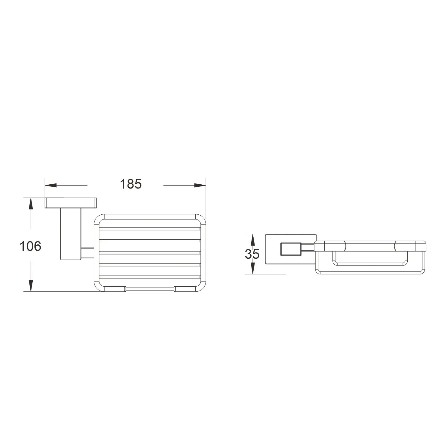 Мыльница Shevanik SG5604C, белый