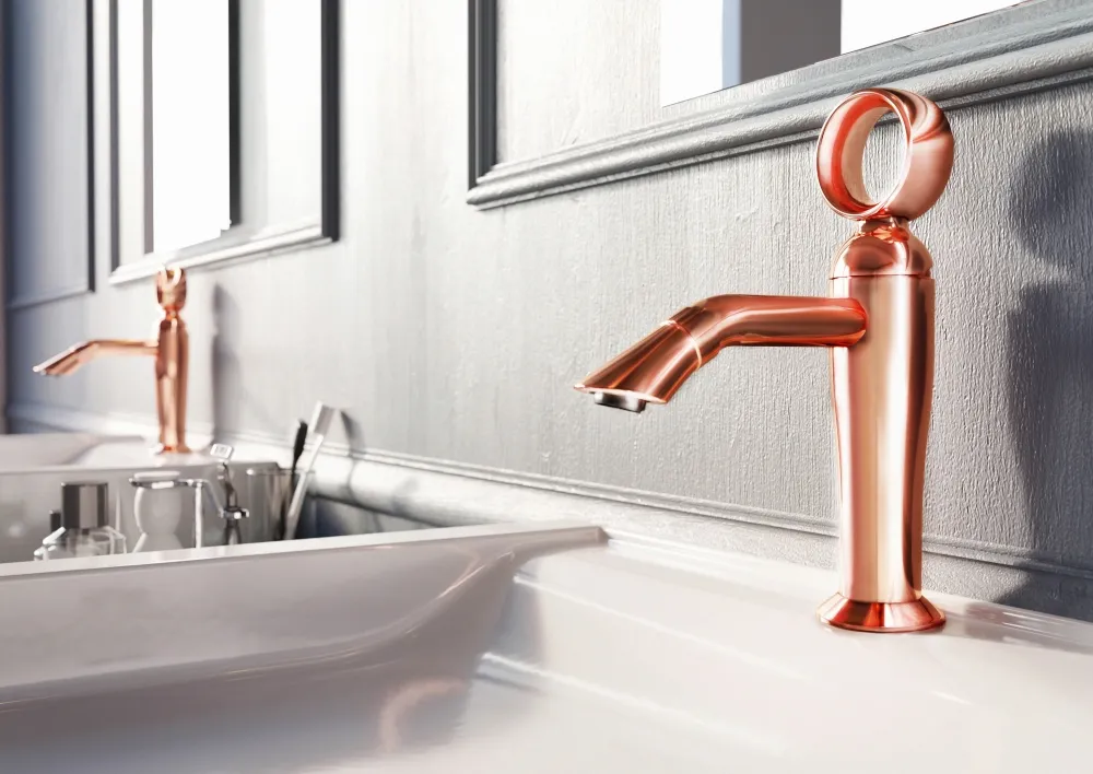 Смеситель для раковины Webert Opera OA830102980, розовое золото