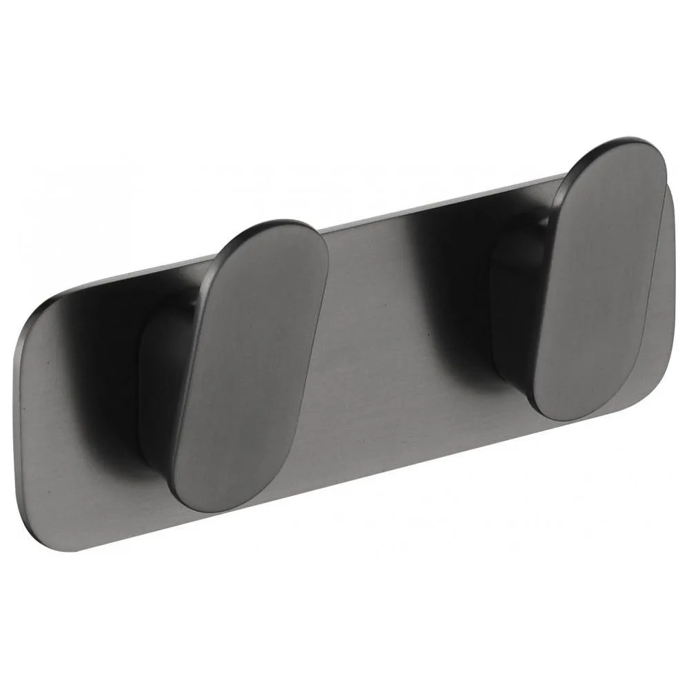 Планка с 2 крючками Grocenberg AC0052BG, графит