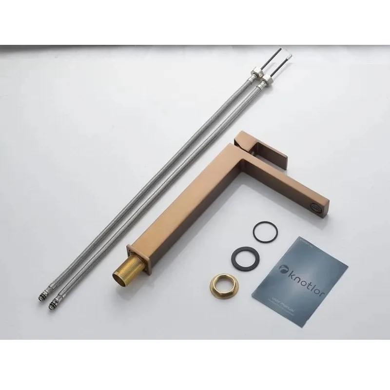 Смеситель для раковины высокий Knotlor KN-24/RB, бронза