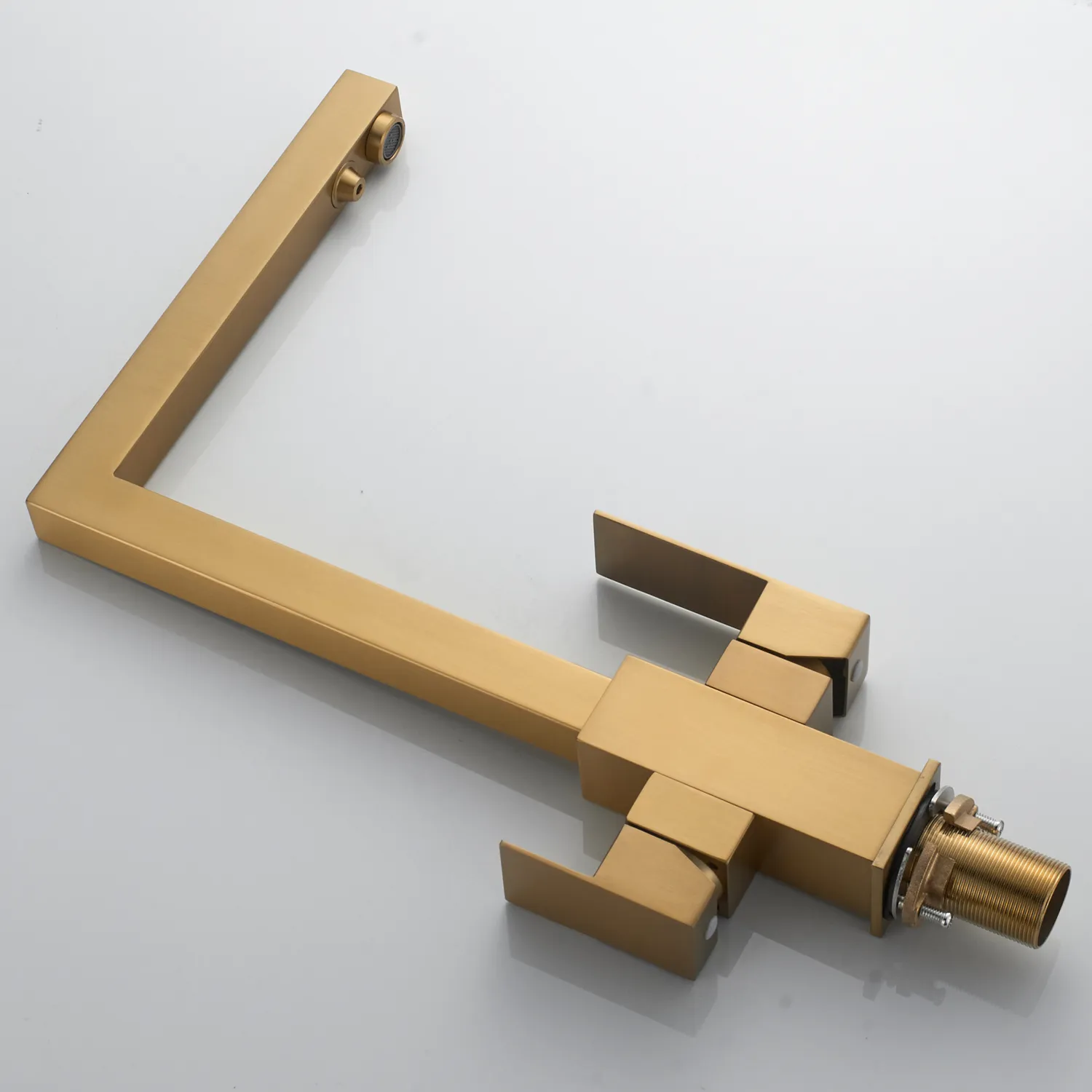 Смеситель для кухни с подключением фильтра Shevanik S148G, золотой сатин