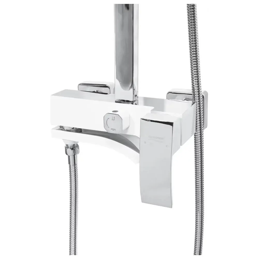 Душевая система Hansberge H5077W1, белый/хром