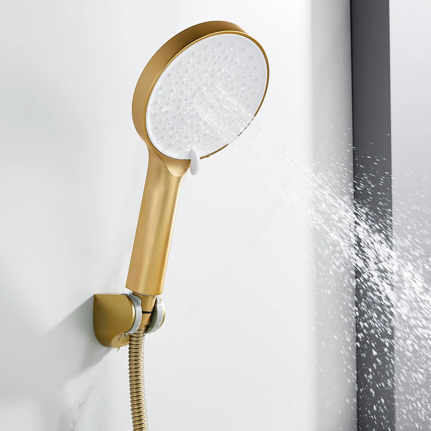 Смеситель для ванны Shevanik S4322G, золотой сатин