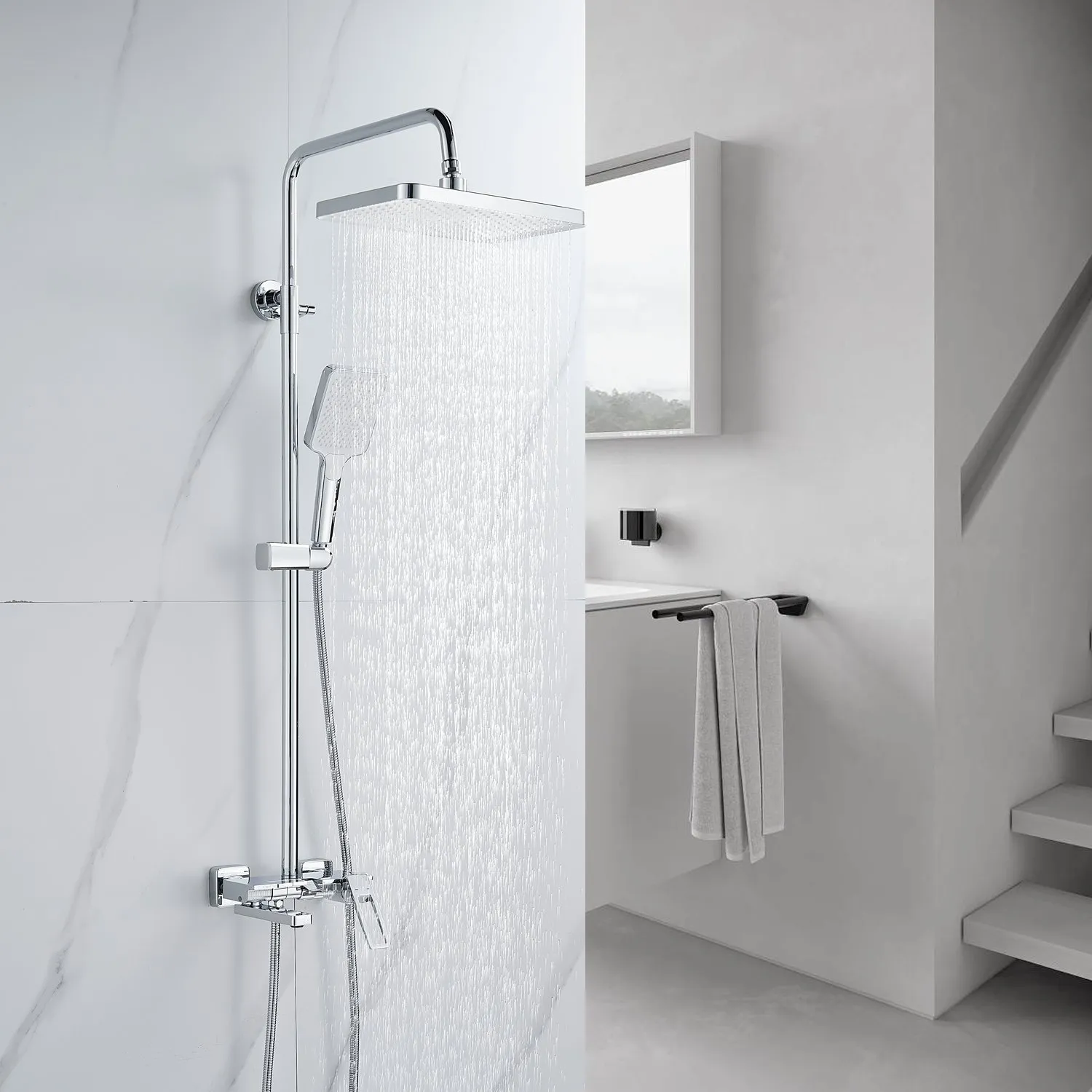 Душевая система Shevanik S6826, хром