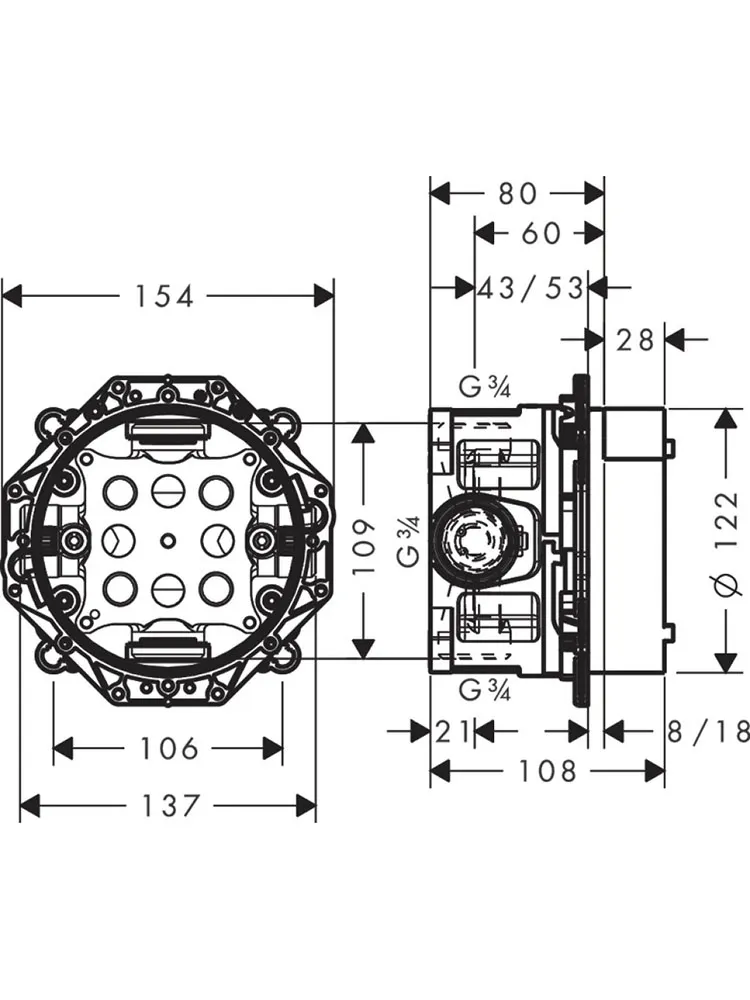 32565990S Set HG Metropol смеситель для душа (32565990+01800180) полир,золото