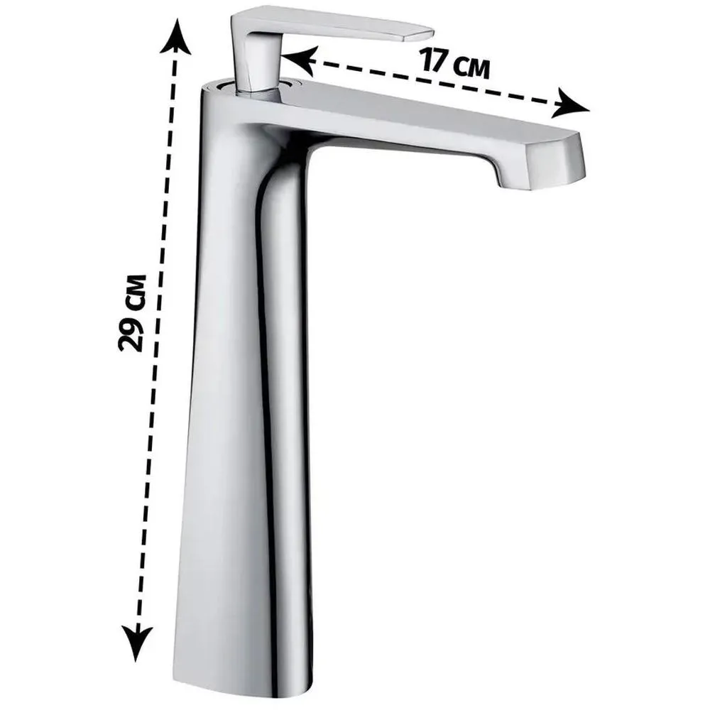 Смеситель для раковины высокий Grocenberg GB3025CR, хром