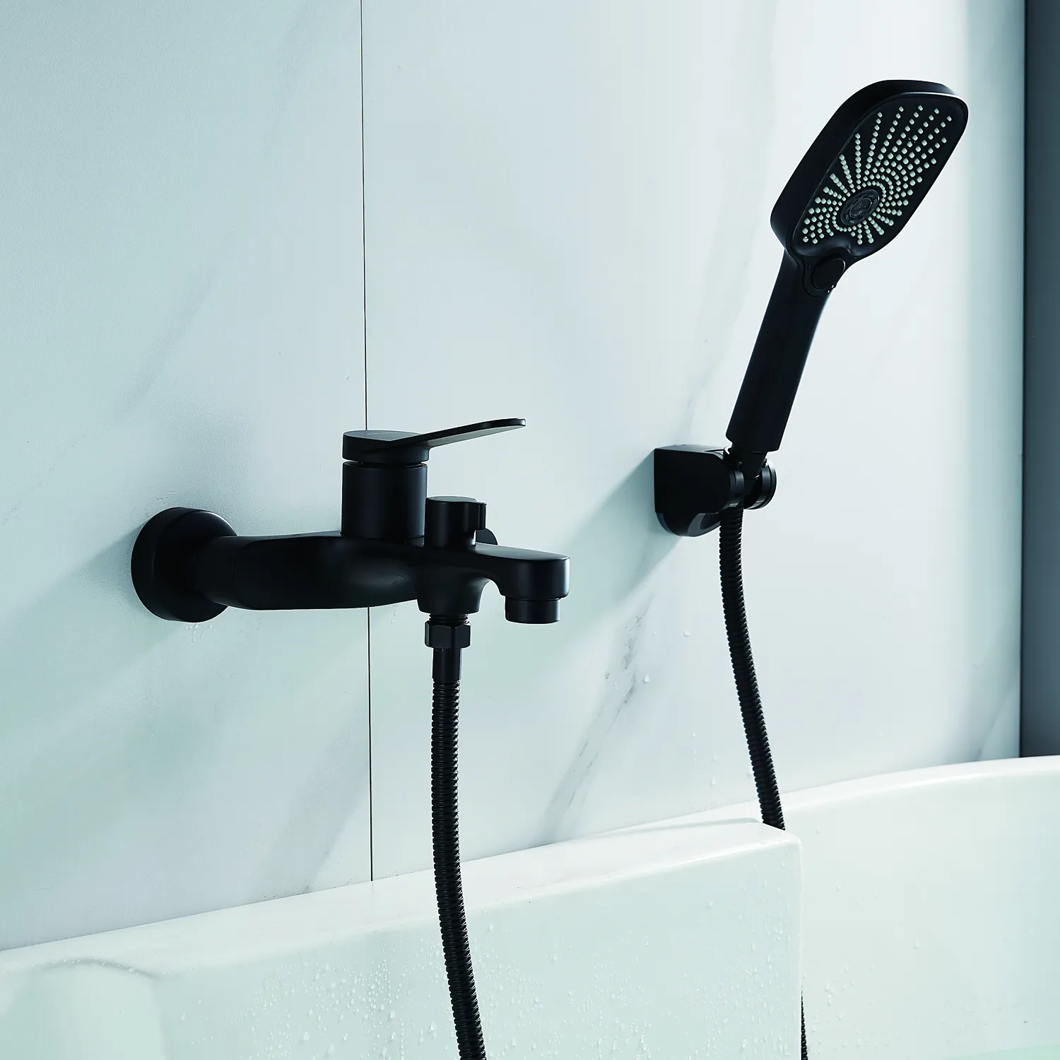 Смеситель для ванны Shevanik S6202H, черный