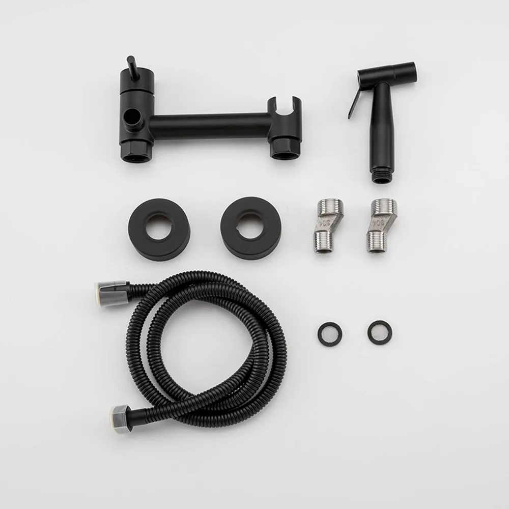 Гигиенический душ со смесителем FRAP F7503-6, черный