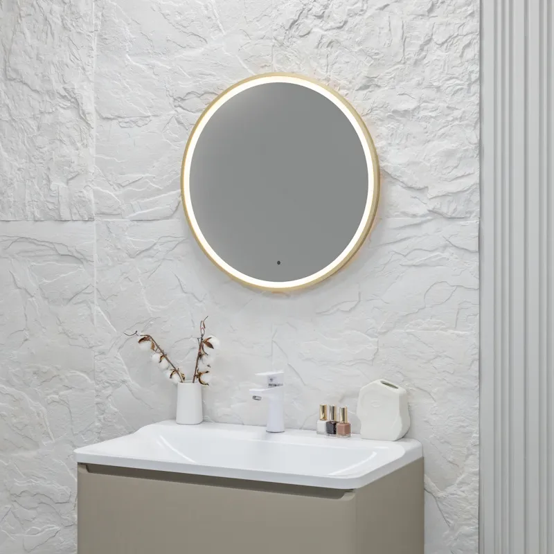 Зеркало Silver Mirrors Делуна/Deluna D600 TX (алюм. профиль, цвет золото, бесконтактный сенсор)