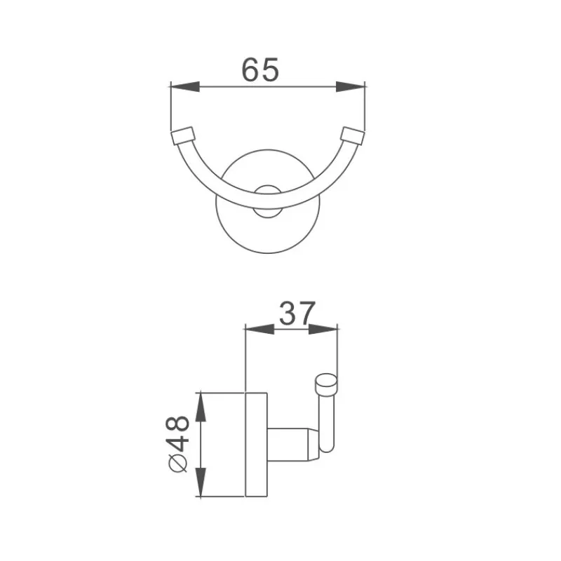 Крючок для ванной комнаты D-Lin D282100, хром