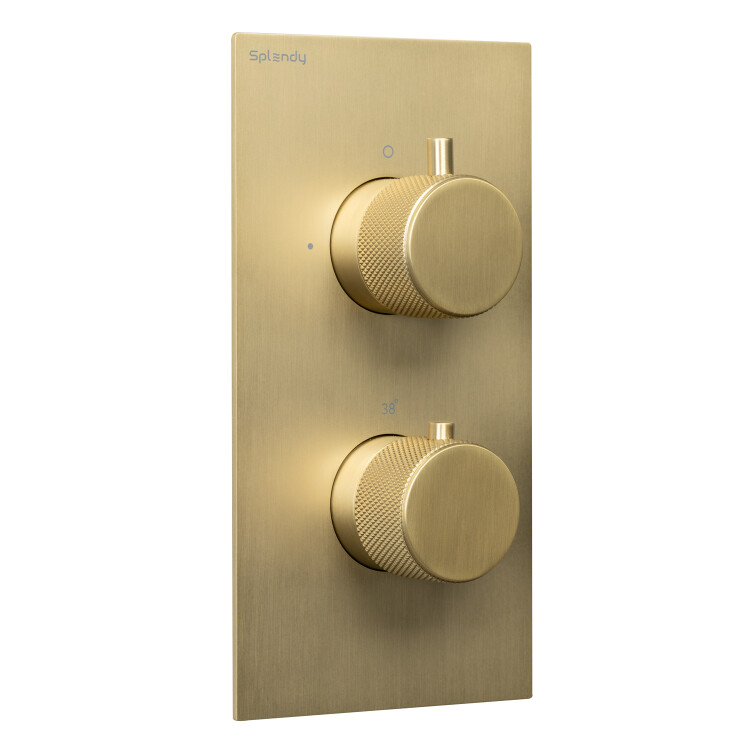 Смеситель для душа Splendy Passion на 3 потребителя золото матовое брашированное (PA204U2T3GM)