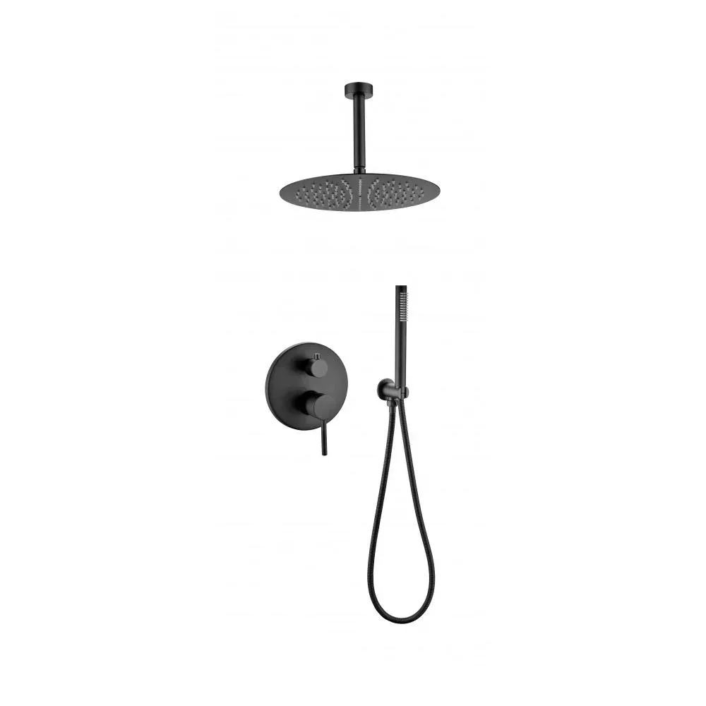 Душевая система встраиваемая (без излива) Grocenberg GB5099BL-4, черный