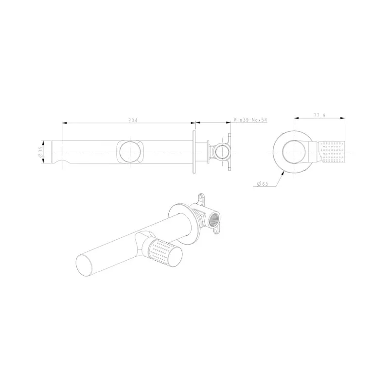 Смеситель для раковины встраиваемый Bronze de Luxe LIBERTY 301B, черный