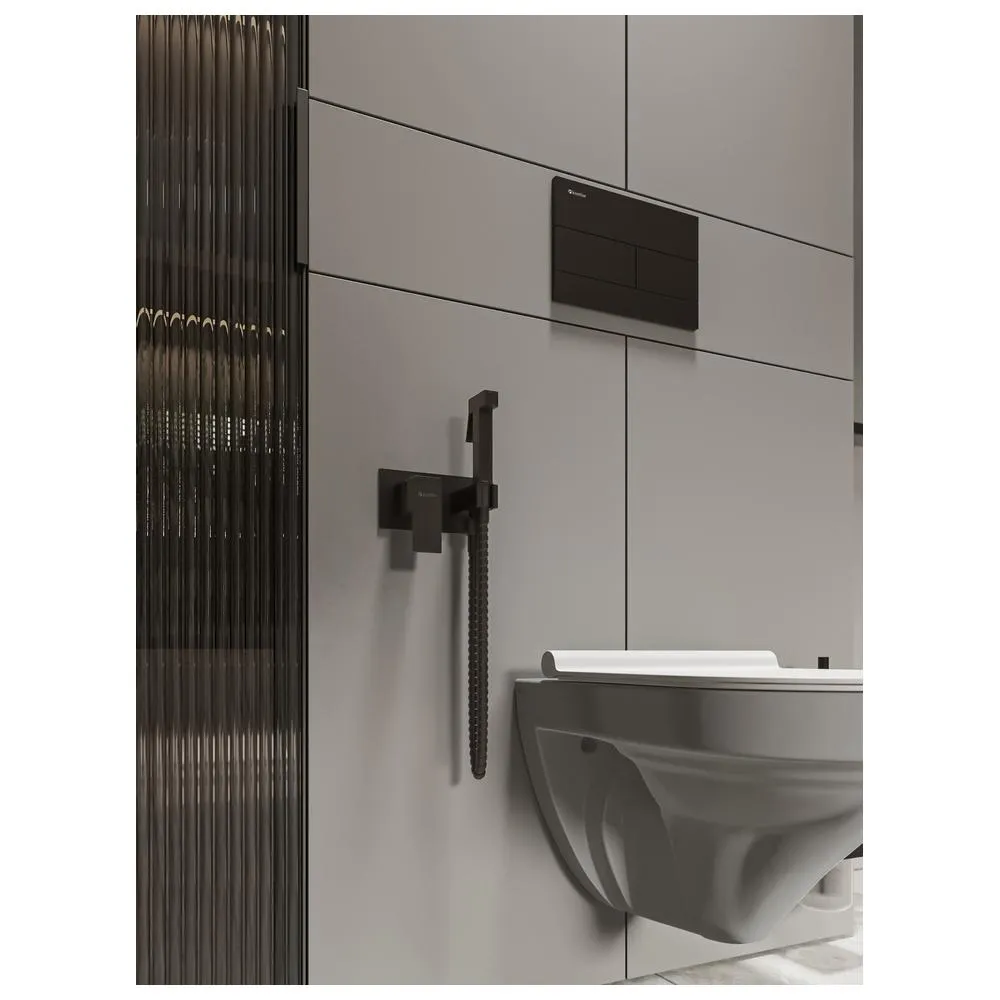 Гигиенический душ со смесителем встраиваемый Knotlor FHS02S1BL, черный