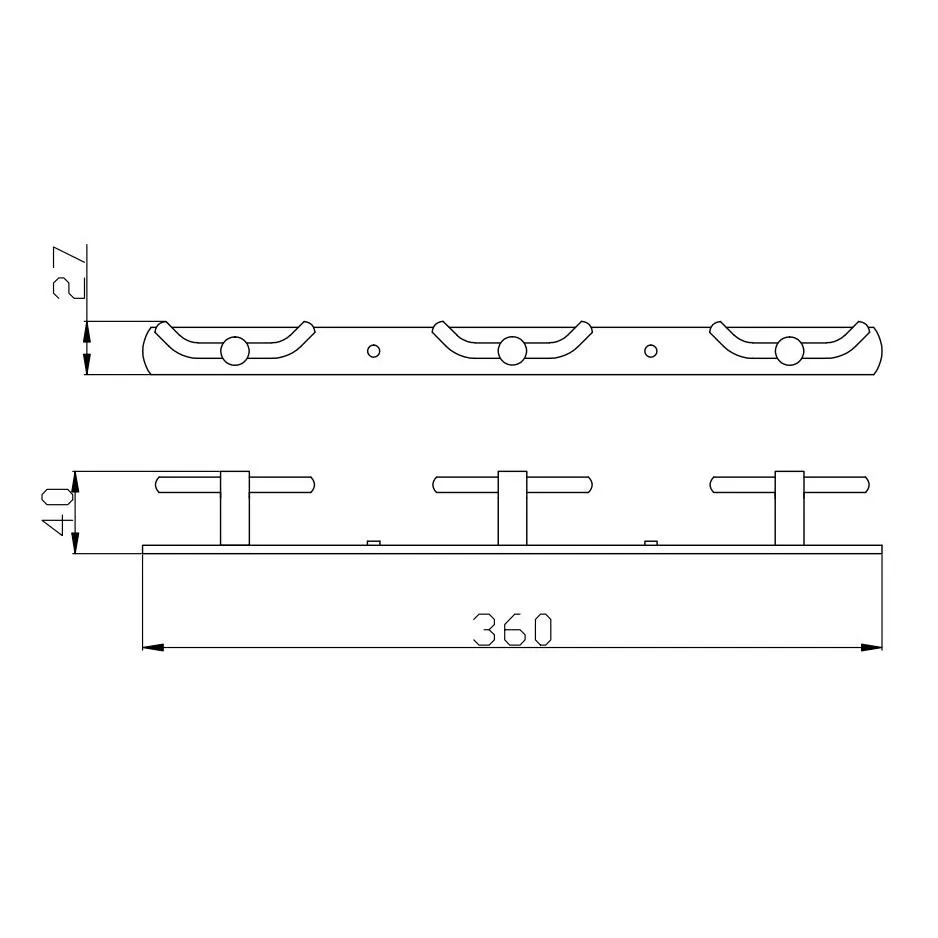 Планка с крючками Rav Slezak COLORADO COA0105, хром