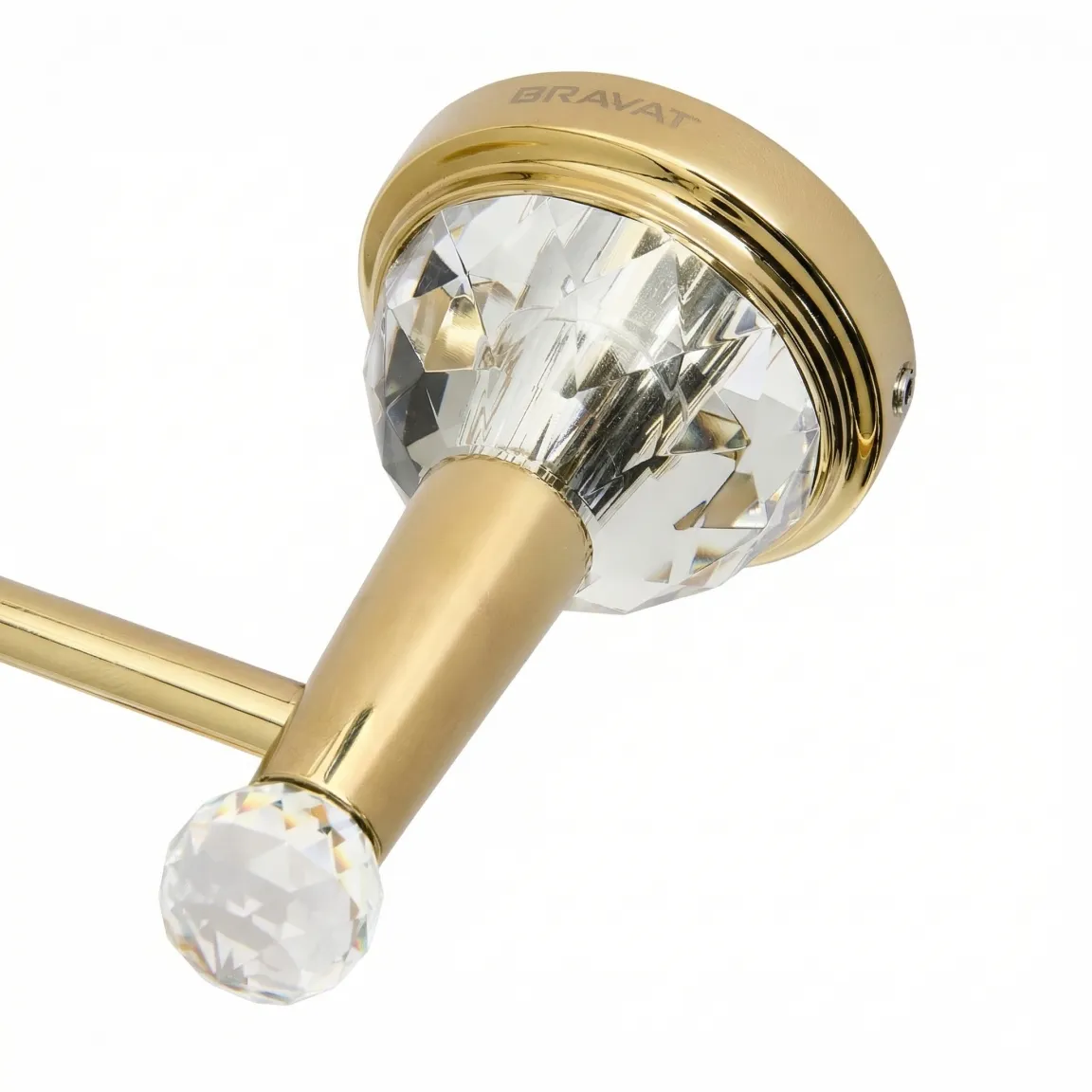 Держатель туалетной бумаги золотой с кристаллами SWAROVSKI BRAVAT (D7285G-SW)