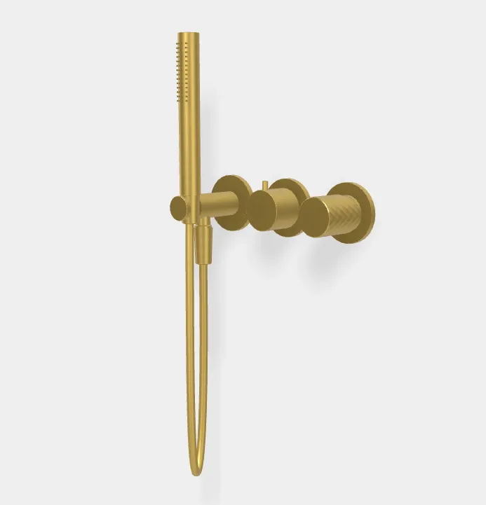 Смеситель для душа Fima Carlo Frattini Spillo Tech, X Collection, брашированное золото (F3049TWX8XOS)