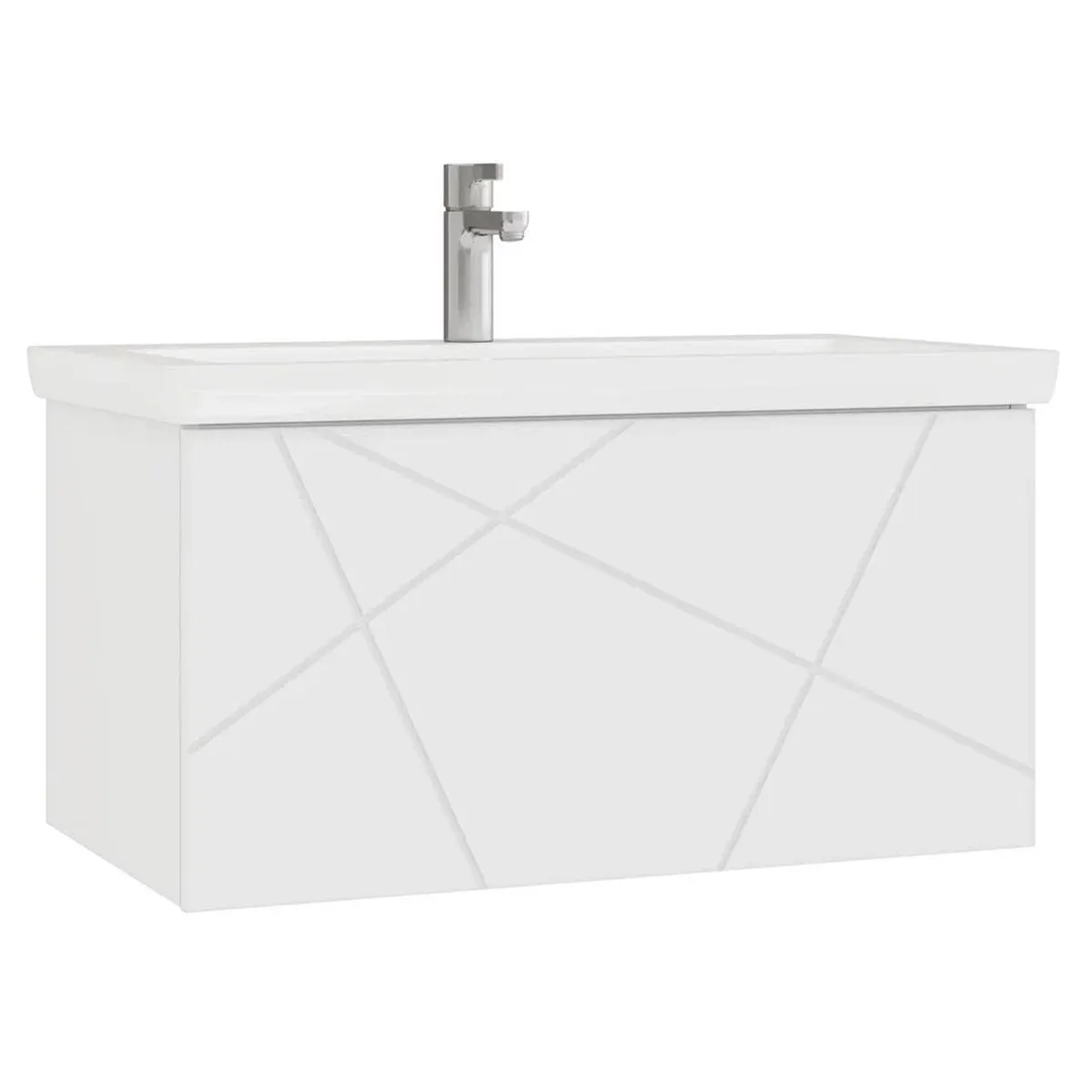 Тумба с раковиной подвесная VIGO Geometry 035, 80 см